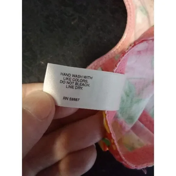 (#13) Victoria's Secret Bra Vintage Razor Back Ashley Coral Floral 34A Underwire - Picture 6 of 8